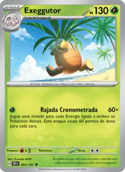 Carta Exeggutor da coleção Surging Sparks