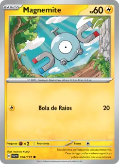 Carta Magnemite da coleção Surging Sparks