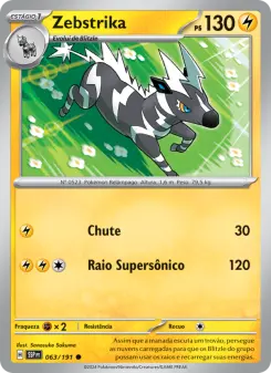 Carta Zebstrika da coleção Surging Sparks
