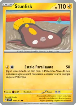 Carta Stunfisk da coleção Surging Sparks