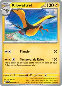 Carta Kilowattrel da coleção Surging Sparks