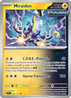 Carta Miraidon da coleção Surging Sparks