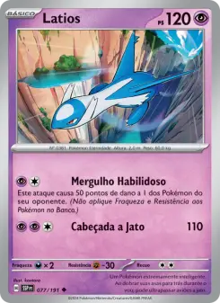 Carta Latios da coleção Surging Sparks