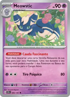 Carta Meowstic da coleção Surging Sparks