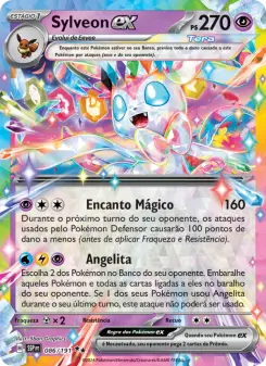 Carta Sylveon ex da coleção Surging Sparks
