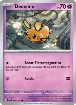Carta Dedenne da coleção Surging Sparks