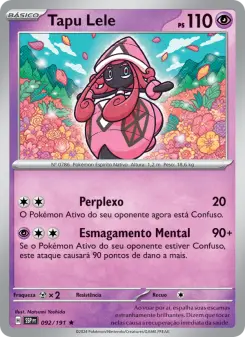 Carta Tapu Lele da coleção Surging Sparks
