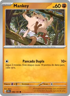 Carta Mankey da coleção Surging Sparks