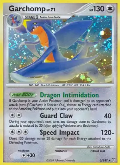 Carta Garchomp da coleção Supreme Victors