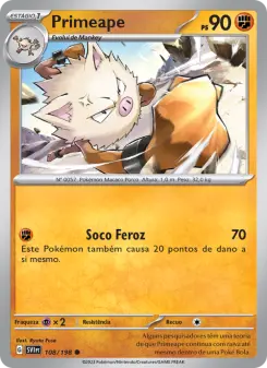 Carta Primeape da coleção Scarlet & Violet