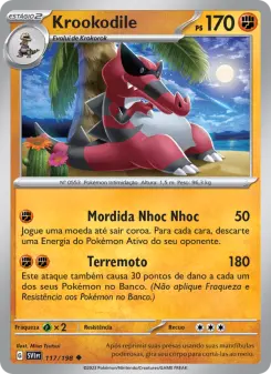 Carta Krookodile da coleção Scarlet & Violet