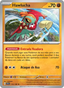 Carta Hawlucha da coleção Scarlet & Violet