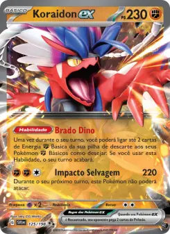 Carta Koraidon ex da coleção Scarlet & Violet