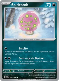 Carta Spiritomb da coleção Scarlet & Violet