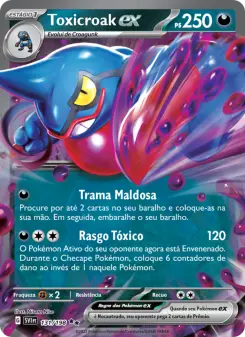 Carta Toxicroak ex da coleção Scarlet & Violet