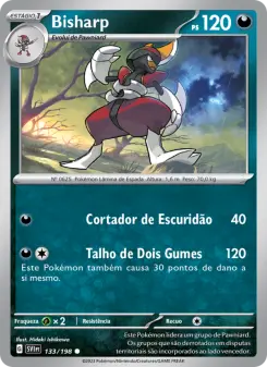 Carta Bisharp da coleção Scarlet & Violet