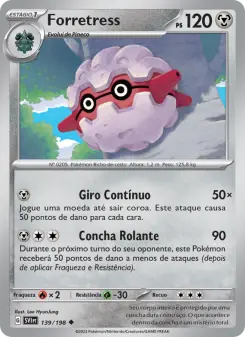 Carta Forretress da coleção Scarlet & Violet