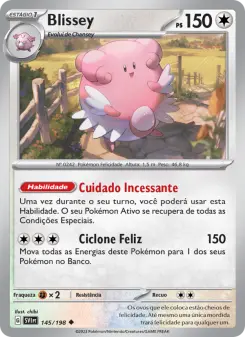 Carta Blissey da coleção Scarlet & Violet