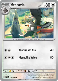 Carta Staravia da coleção Scarlet & Violet