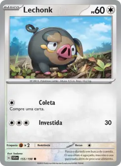 Carta Lechonk da coleção Scarlet & Violet