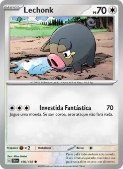 Carta Lechonk da coleção Scarlet & Violet