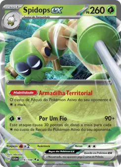 Spidops ex 19/198, exemplo de carta dupla rara de Pokémon