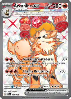 Carta Arcanine ex da coleção Scarlet & Violet