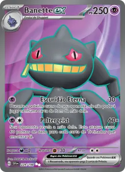 Carta Banette ex da coleção Scarlet & Violet