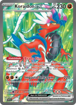Carta Koraidon ex da coleção Scarlet & Violet