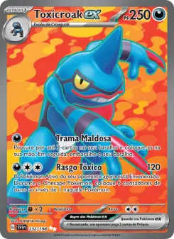 Carta Toxicroak ex da coleção Scarlet & Violet