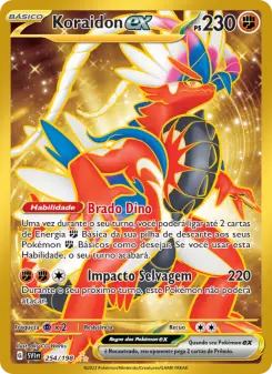 Carta Koraidon ex da coleção Scarlet & Violet