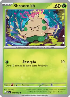 Carta Shroomish da coleção Scarlet & Violet