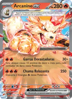 Carta Arcanine ex da coleção Scarlet & Violet