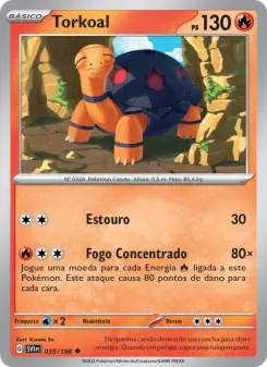 Carta Torkoal da coleção Scarlet & Violet