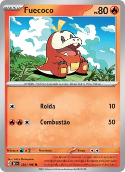 Carta Fuecoco da coleção Scarlet & Violet