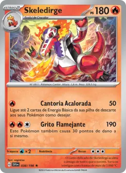 Carta Skeledirge da coleção Scarlet & Violet