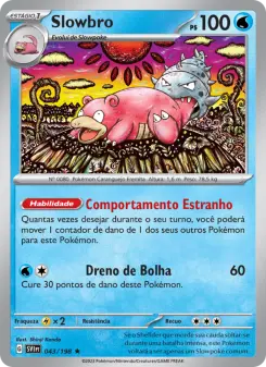 Carta Slowbro da coleção Scarlet & Violet