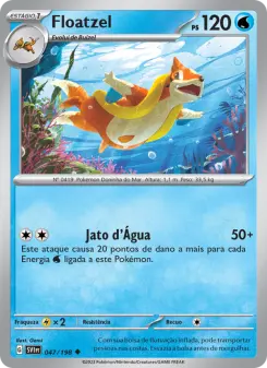 Carta Floatzel da coleção Scarlet & Violet