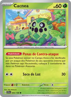 Carta Cacnea da coleção Scarlet & Violet