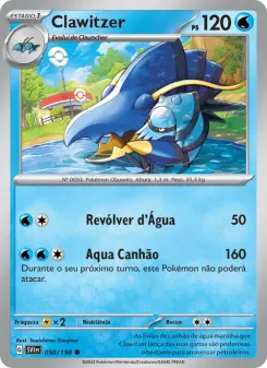 Carta Clawitzer da coleção Scarlet & Violet