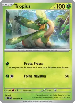 Carta Tropius da coleção Scarlet & Violet