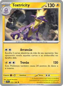 Carta Toxtricity da coleção Scarlet & Violet