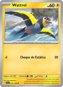 Carta Wattrel da coleção Scarlet & Violet