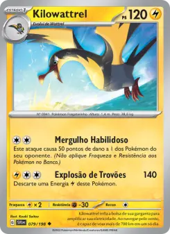 Carta Kilowattrel da coleção Scarlet & Violet