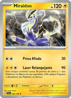 Carta Miraidon da coleção Scarlet & Violet