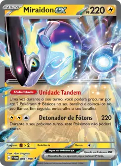 Carta Miraidon ex da coleção Scarlet & Violet
