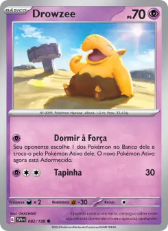 Carta Drowzee da coleção Scarlet & Violet