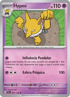 Carta Hypno da coleção Scarlet & Violet