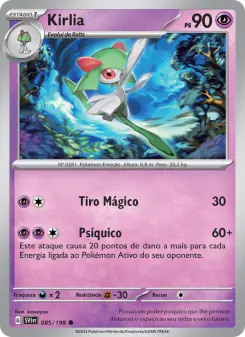 Carta Kirlia da coleção Scarlet & Violet