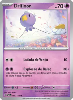 Carta Drifloon da coleção Scarlet & Violet